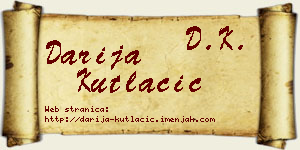 Darija Kutlačić vizit kartica